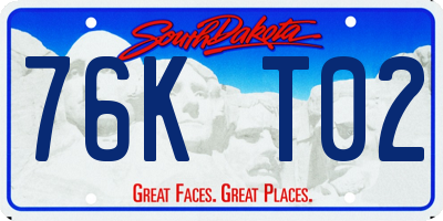 SD license plate 76KT02