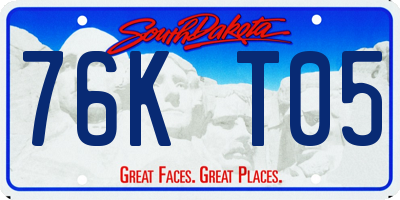 SD license plate 76KT05