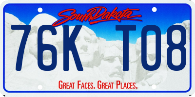 SD license plate 76KT08