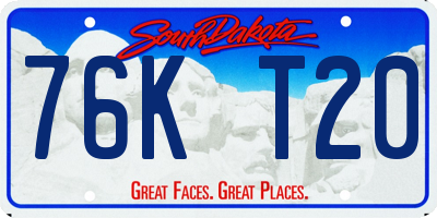 SD license plate 76KT20