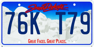 SD license plate 76KT79