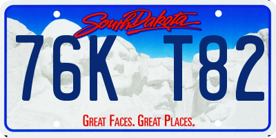SD license plate 76KT82