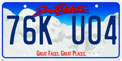 SD license plate 76KU04