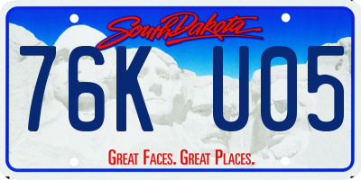 SD license plate 76KU05