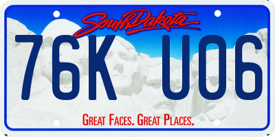 SD license plate 76KU06