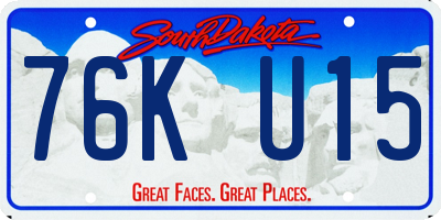SD license plate 76KU15