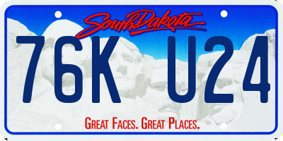 SD license plate 76KU24