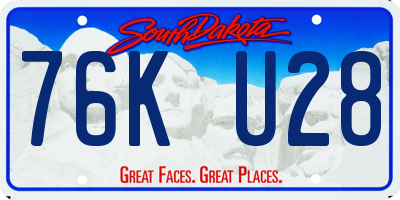 SD license plate 76KU28