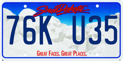 SD license plate 76KU35