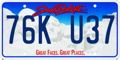 SD license plate 76KU37