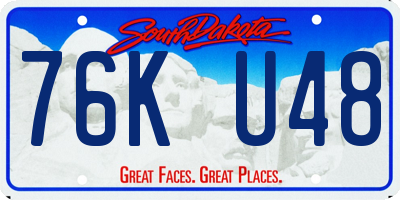 SD license plate 76KU48