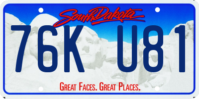 SD license plate 76KU81