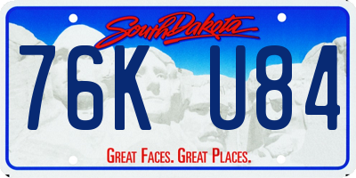 SD license plate 76KU84