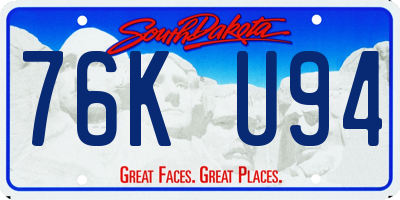 SD license plate 76KU94