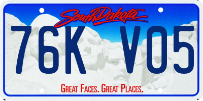 SD license plate 76KV05
