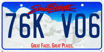 SD license plate 76KV06