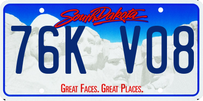 SD license plate 76KV08