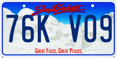 SD license plate 76KV09