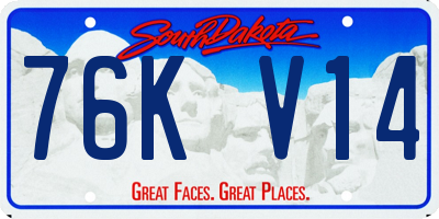 SD license plate 76KV14