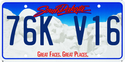 SD license plate 76KV16