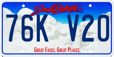 SD license plate 76KV20