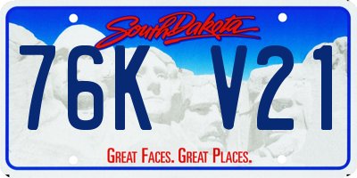 SD license plate 76KV21