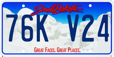 SD license plate 76KV24
