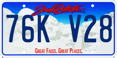 SD license plate 76KV28