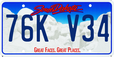 SD license plate 76KV34