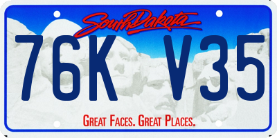 SD license plate 76KV35