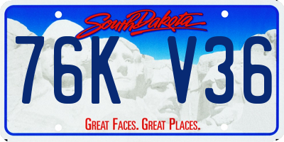 SD license plate 76KV36