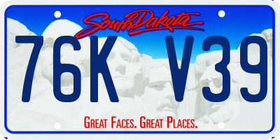 SD license plate 76KV39
