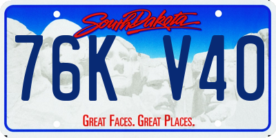 SD license plate 76KV40