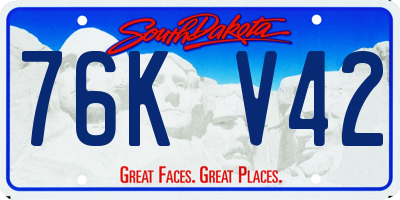 SD license plate 76KV42