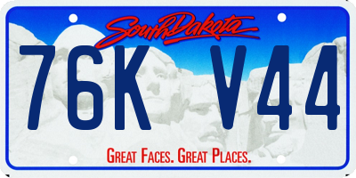 SD license plate 76KV44