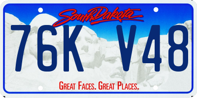SD license plate 76KV48