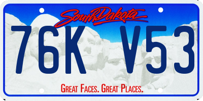 SD license plate 76KV53
