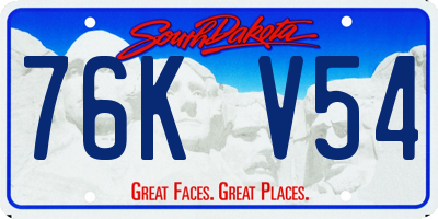 SD license plate 76KV54