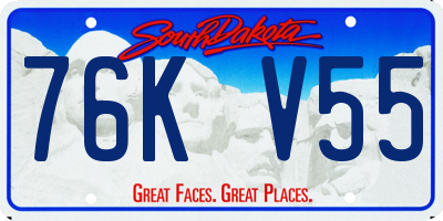 SD license plate 76KV55