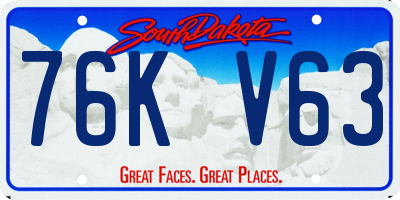 SD license plate 76KV63