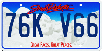 SD license plate 76KV66