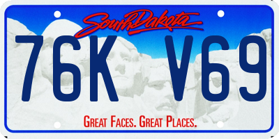 SD license plate 76KV69