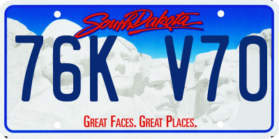 SD license plate 76KV70