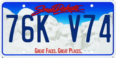 SD license plate 76KV74