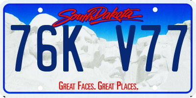 SD license plate 76KV77