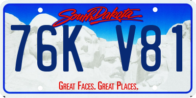SD license plate 76KV81