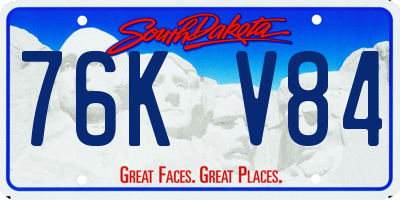 SD license plate 76KV84