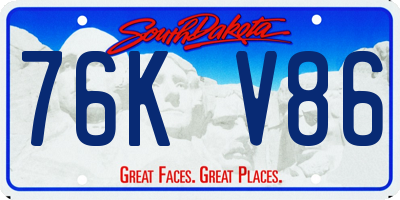 SD license plate 76KV86