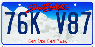 SD license plate 76KV87