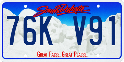 SD license plate 76KV91